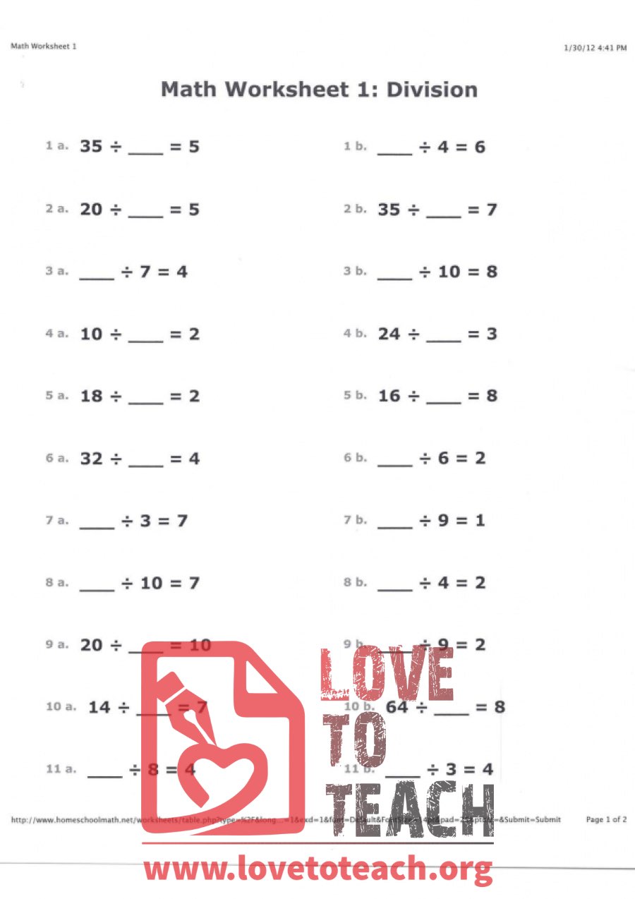 math-worksheet-1-division-with-answer-key-lovetoteach