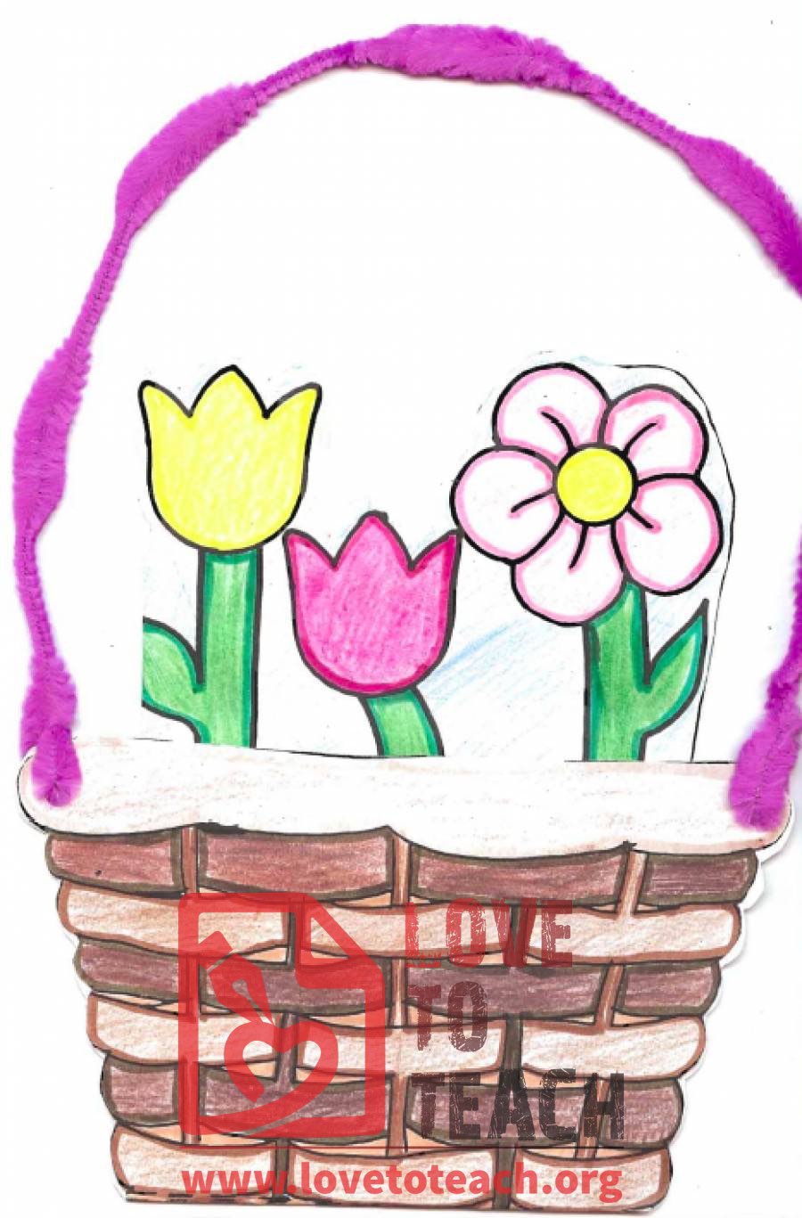 How to draw a Cute Flower Basket, Easy Drawings Step by Step - YouTube