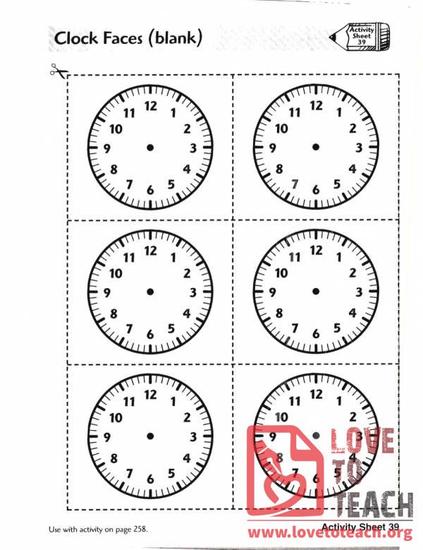 Analog Clock Faces (blank) | LoveToTeach.org