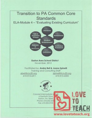 Common Core Standards - Evaluating Existing Curriculum