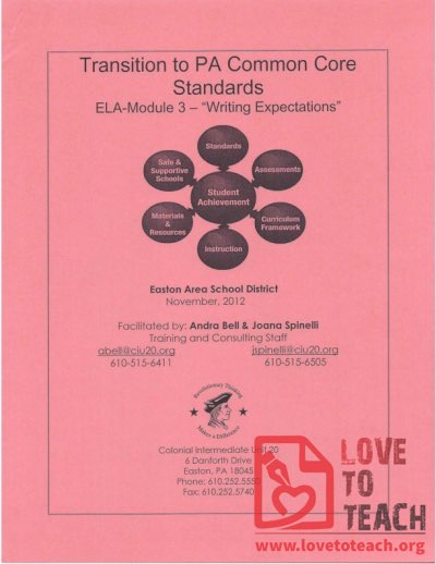 Common Core Standards - Writing Expectations