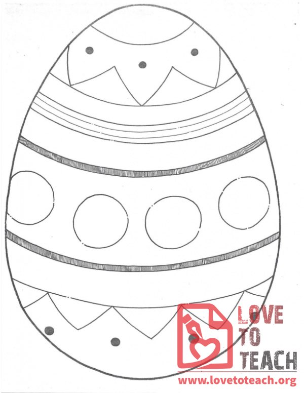 Download Easter Egg Coloring Page | LoveToTeach.org