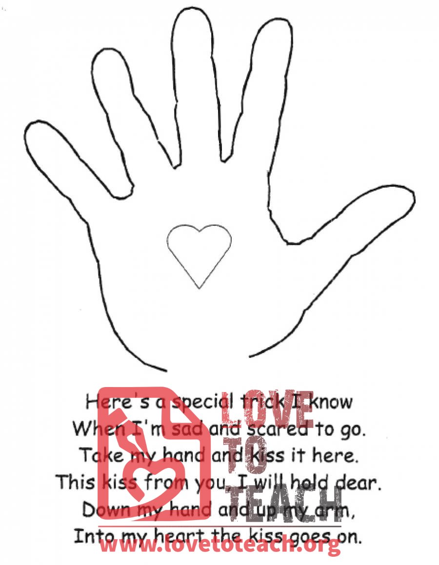 The Kissing Hand Activity LoveToTeach org