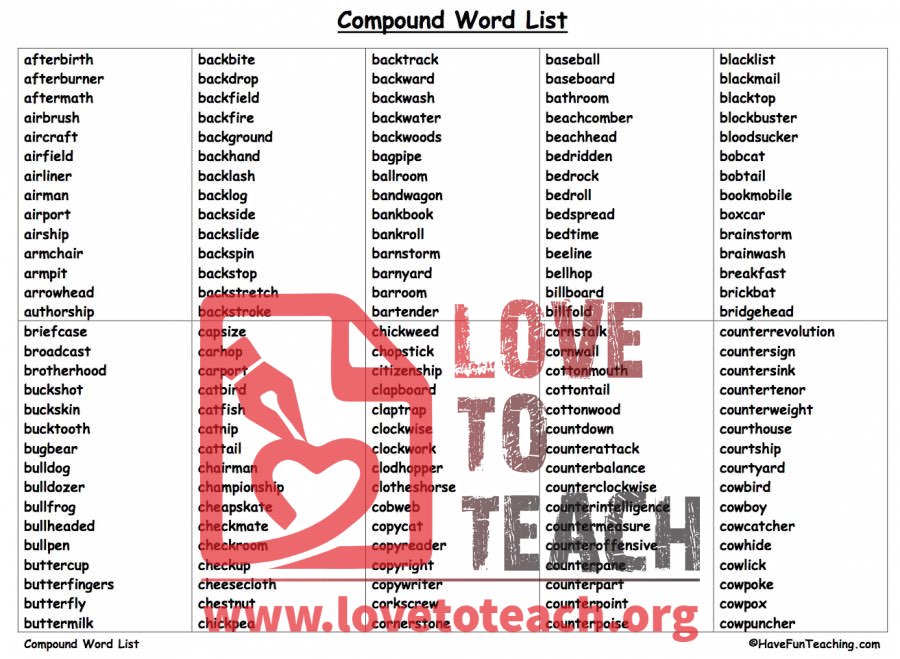 hyphenated words list