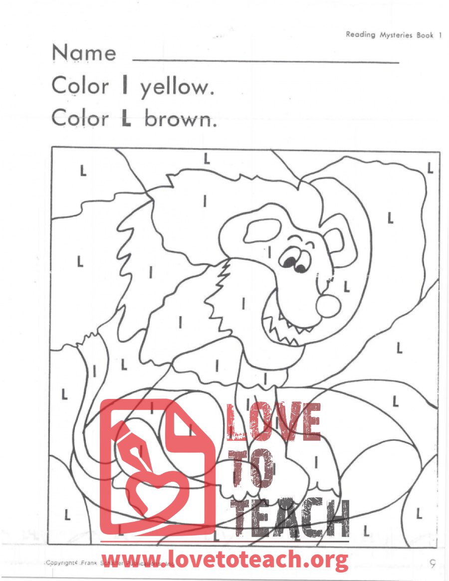 L and l Coloring Page